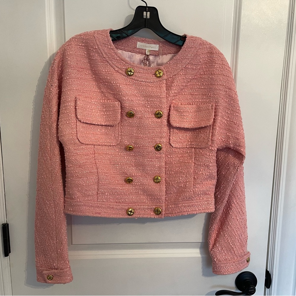 LoveShackFancy Keiran Jacket, Peony, Small - Picture 2 of 12